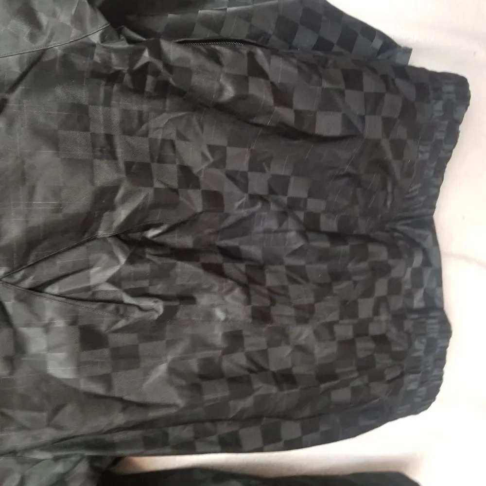Nike SB Hooded Jacket Black Checkered Padded Skateboarding Coat‎ Small